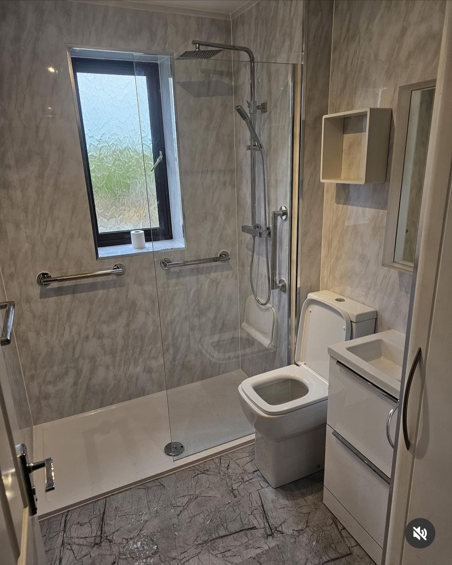 Accessible luxury bathroom installation