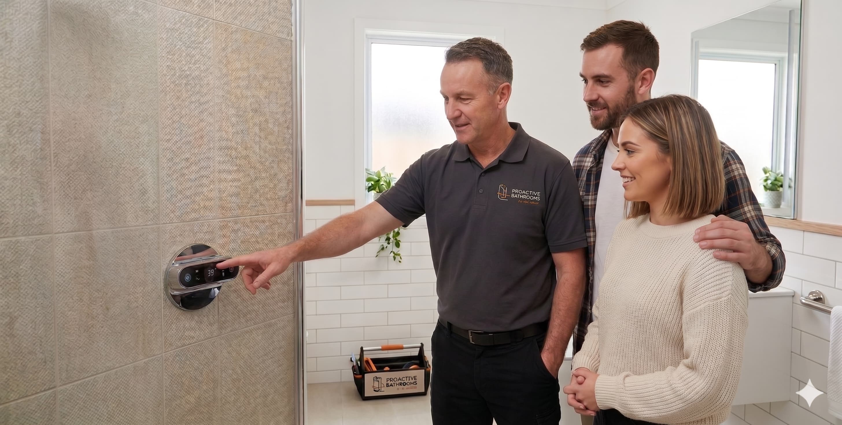 Luxury bathroom handover